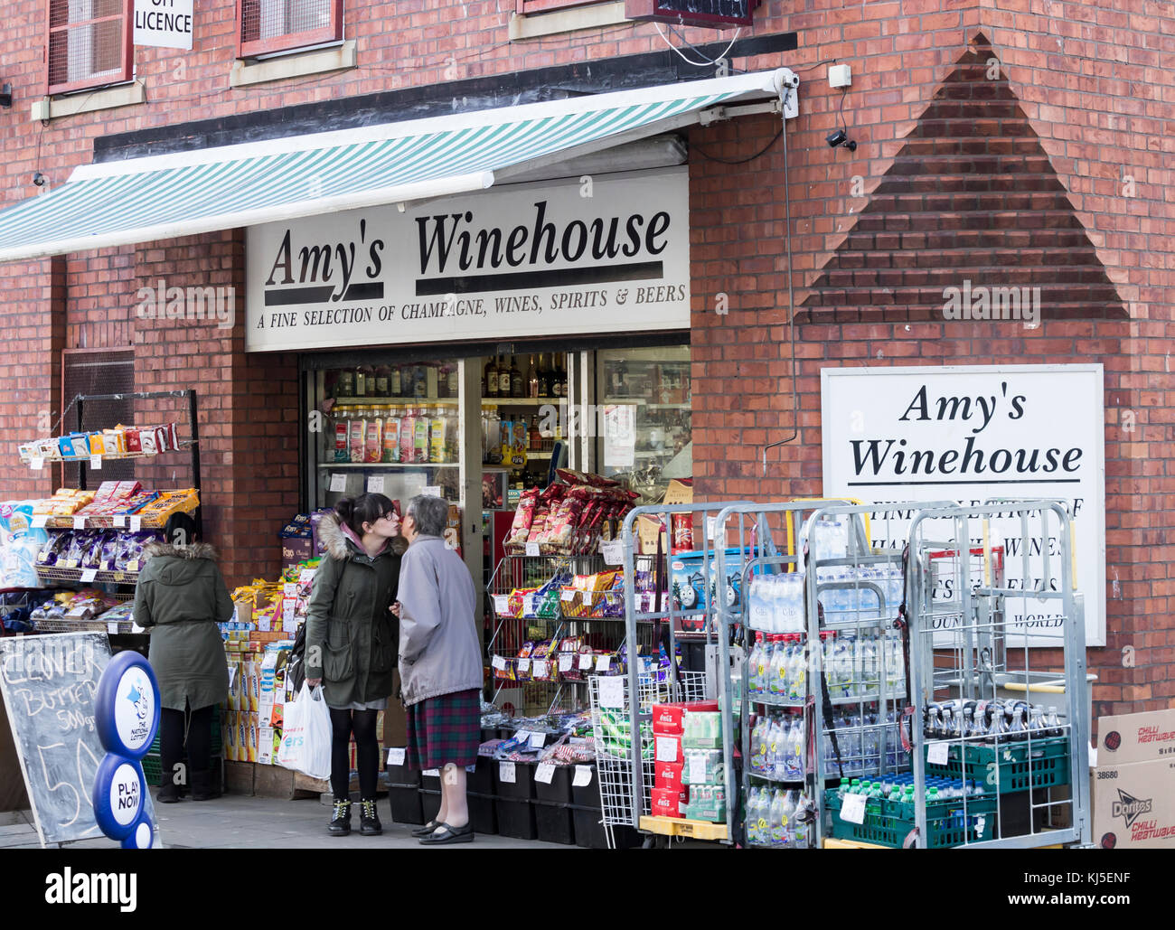 Shop called Amy`s Winehouse selling alcohol, food..., in Sunderland, north east England. UK Stock Photo